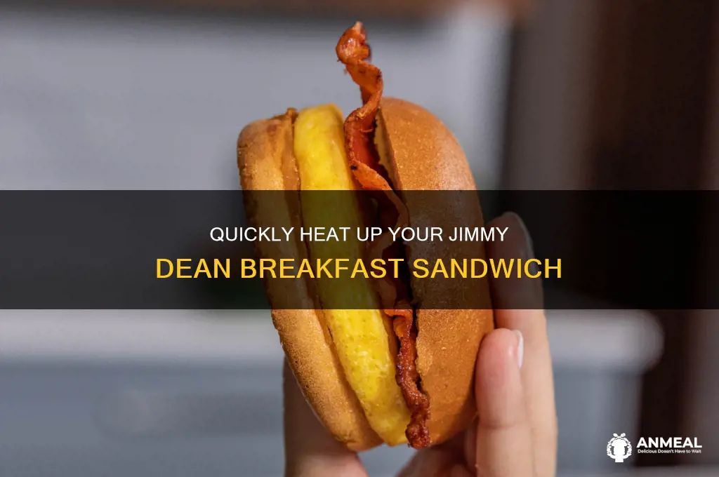 how long do i heat up jimmy dean breakfast sandwich