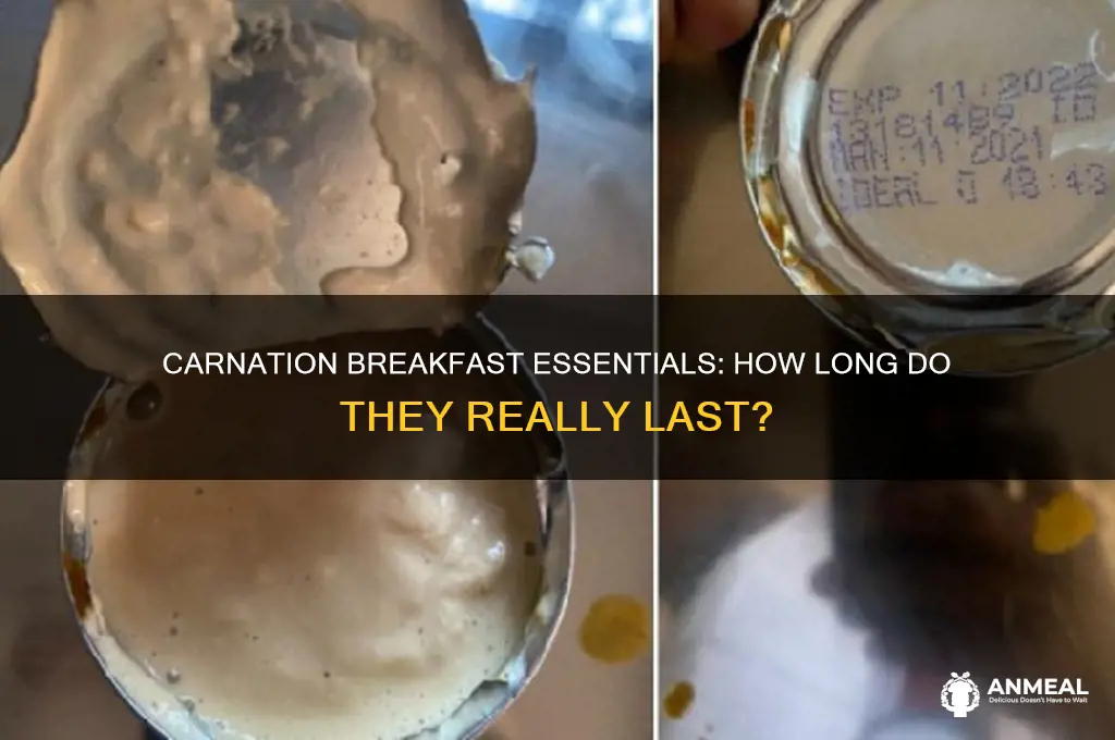 how long does carnation breakfast essentials last