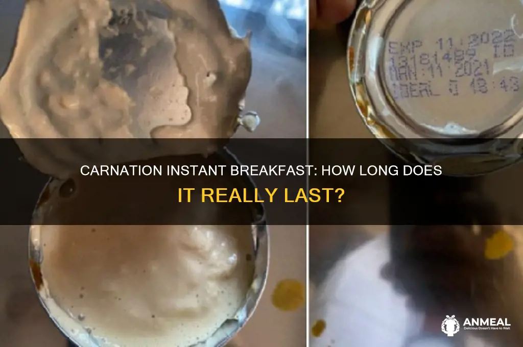 how long does carnation instant breakfast last