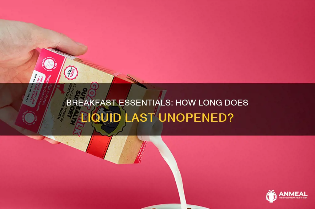 how long does liquid breakfast essentials last unopened