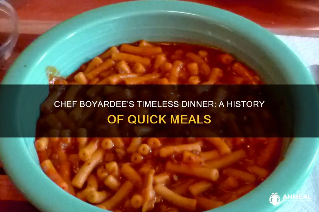 how long has chef boyardee dinner