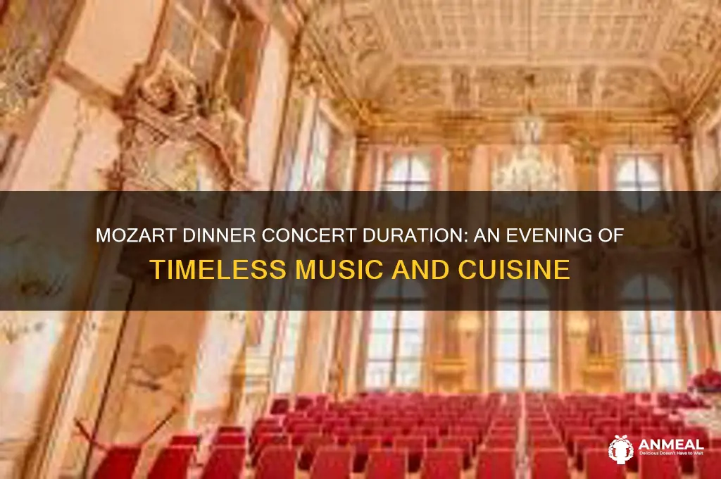 how long is mozart dinner concert