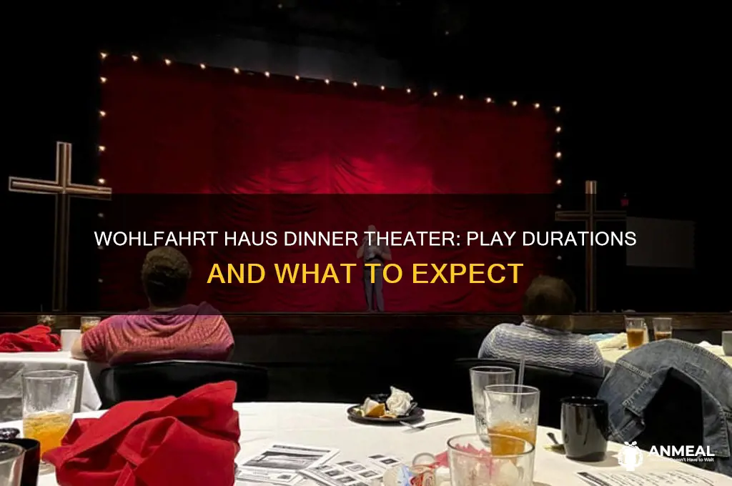 how long is the plays at wohlfarht haus dinner theater