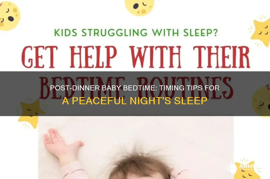 how long should wait put baby in bad after dinner