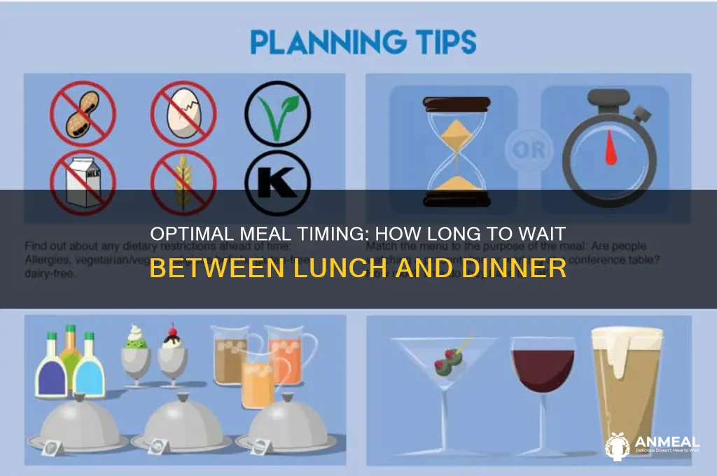 how long should you wait between lunch and dinner
