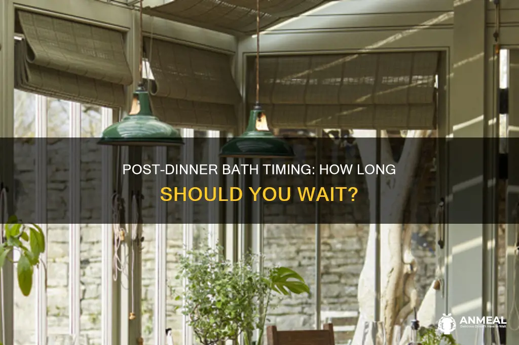 how long should you wait for a bath after dinner