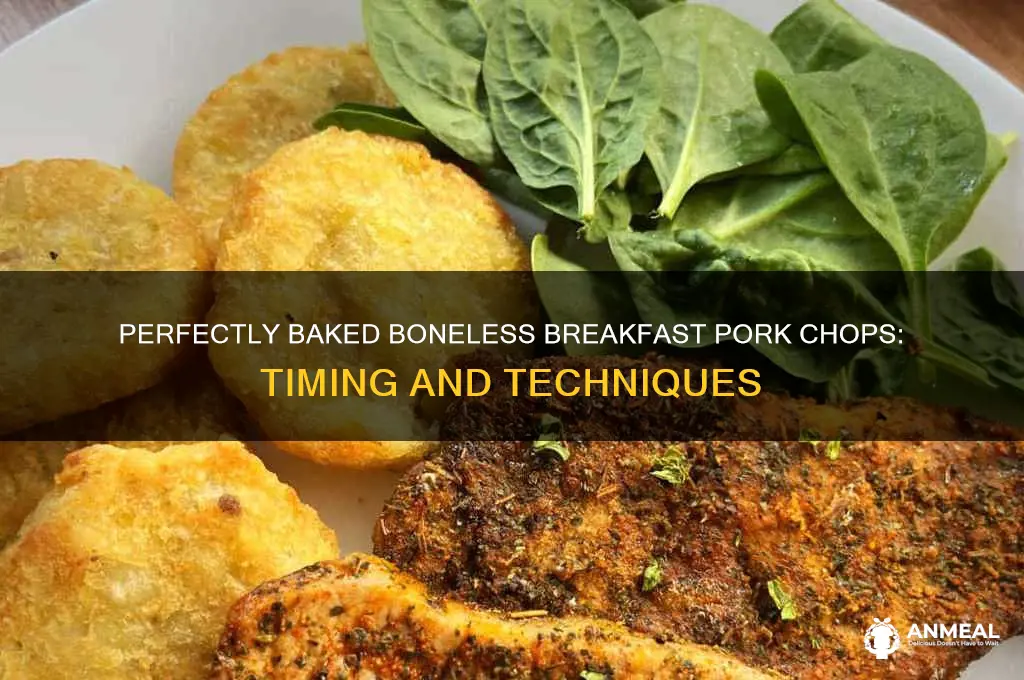 how long to bake boneless breakfast pork chops