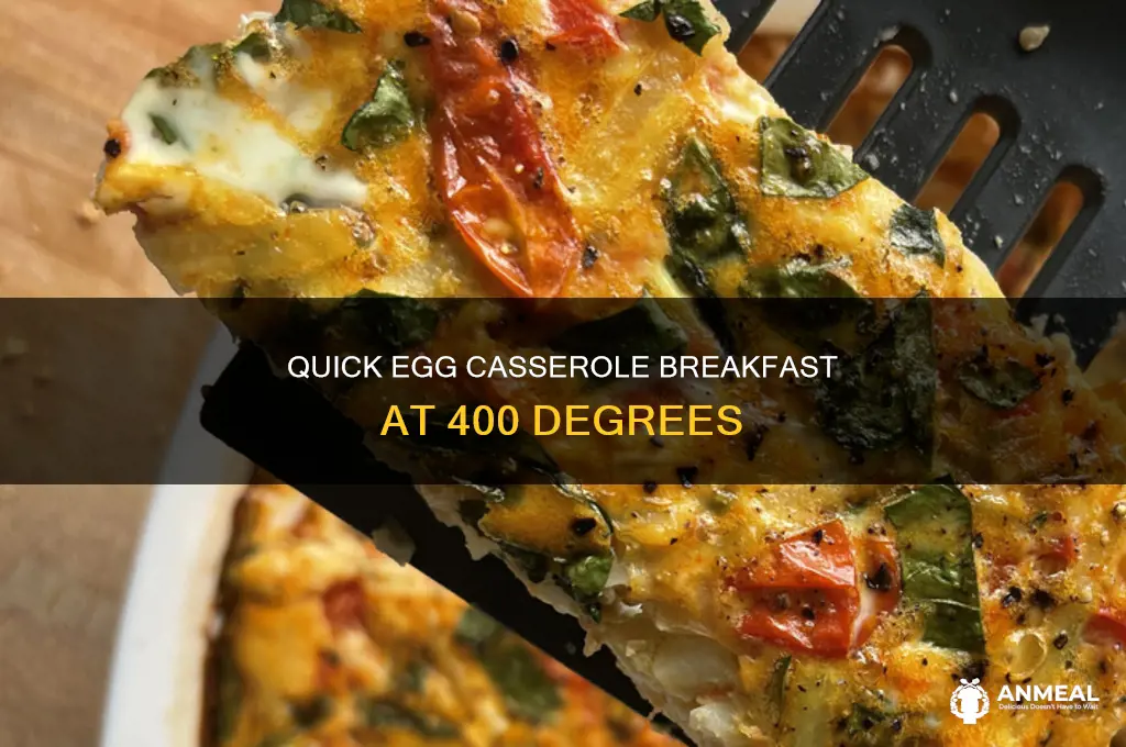 how long to cook egg breakfast casserole at 400 degrees