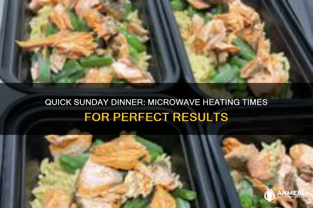 how long to heat up sunday dinner in microwave