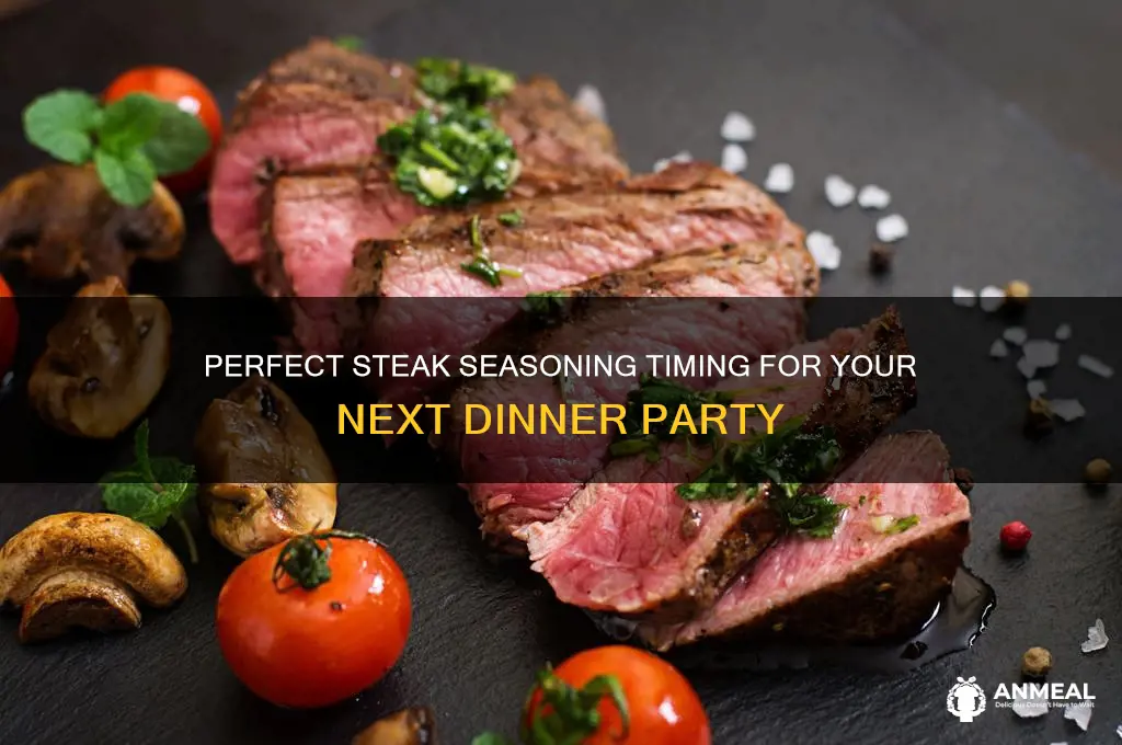 how long to season steak dinner party
