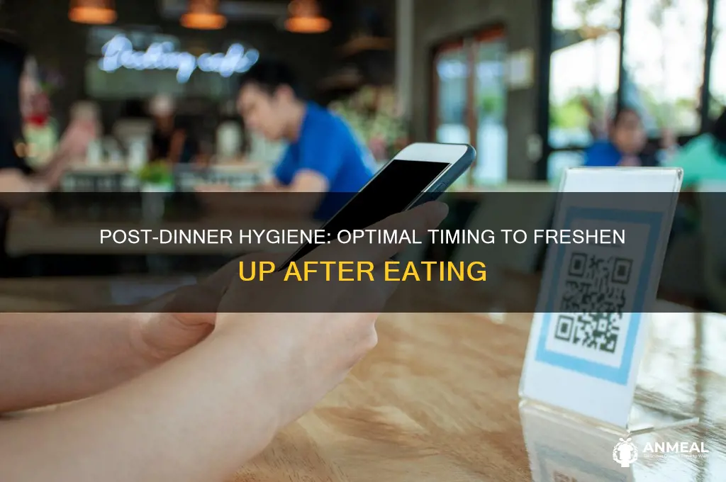 how long to wait after dinner to go wash urself