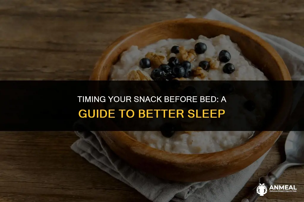 how long to wait after eating a snack before sleep