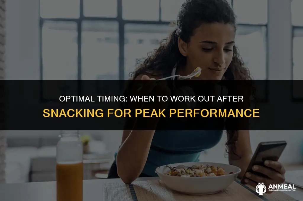 how long to wait after eating a snack to workout