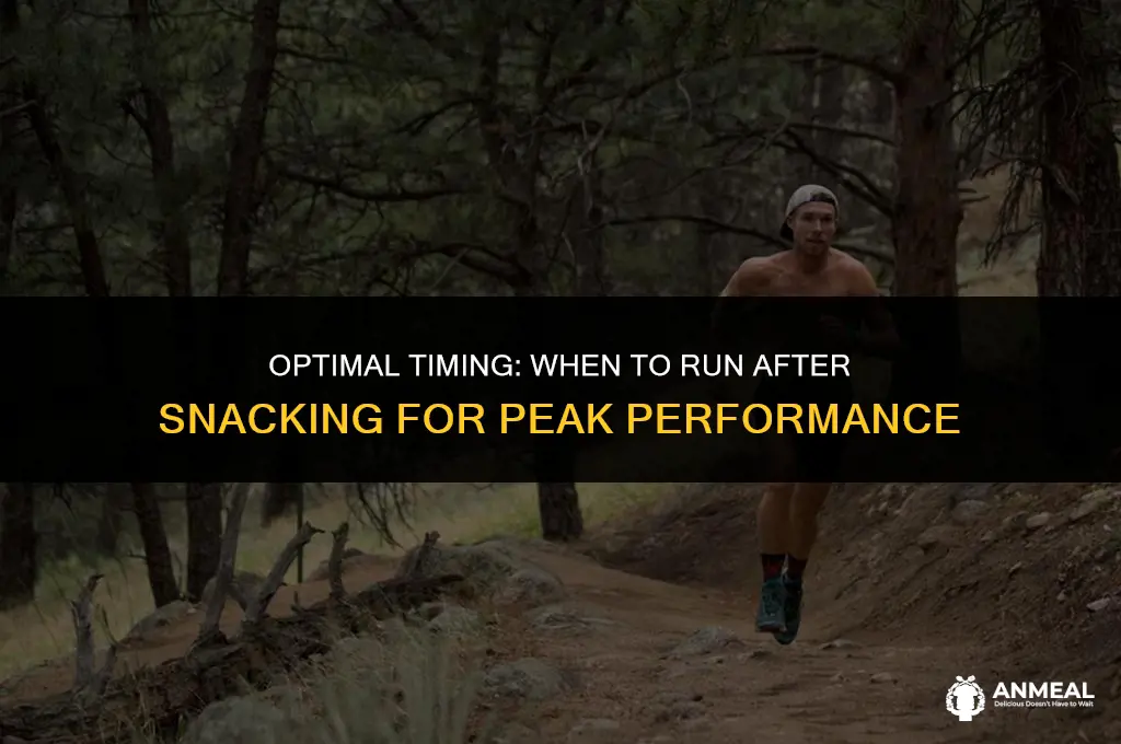 how long to wait after eating snack to run
