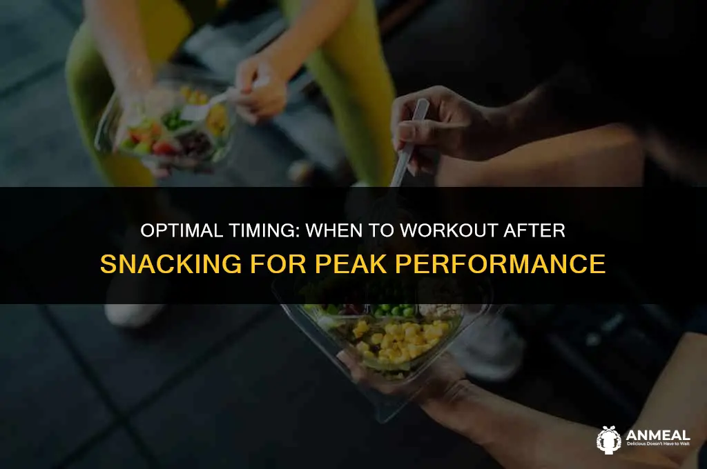 how long to wait to exercise after eating a snack