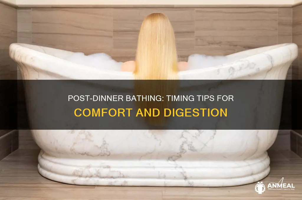 how long to wzit after dinner to bath