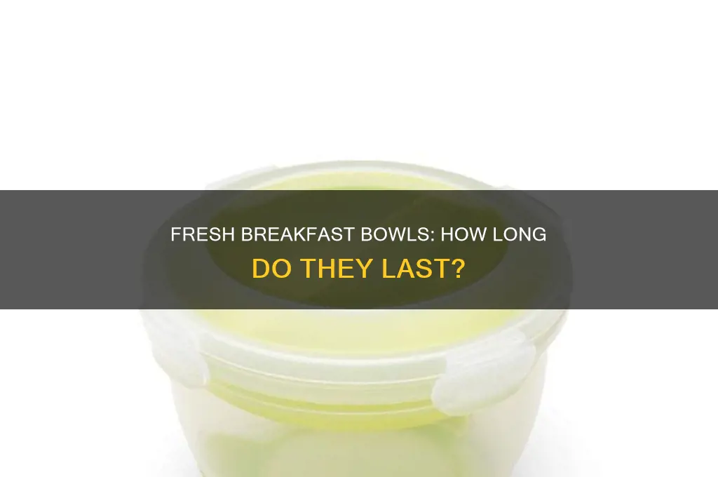 how long will breakfast bowls made at home last
