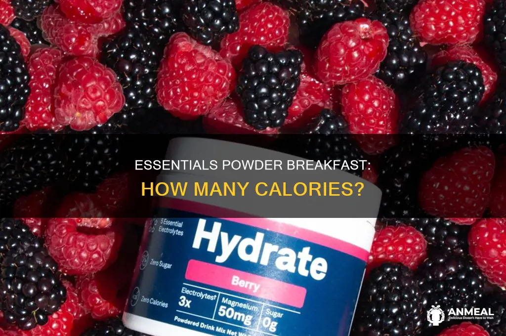 how man calories is the powder breakfast essentials