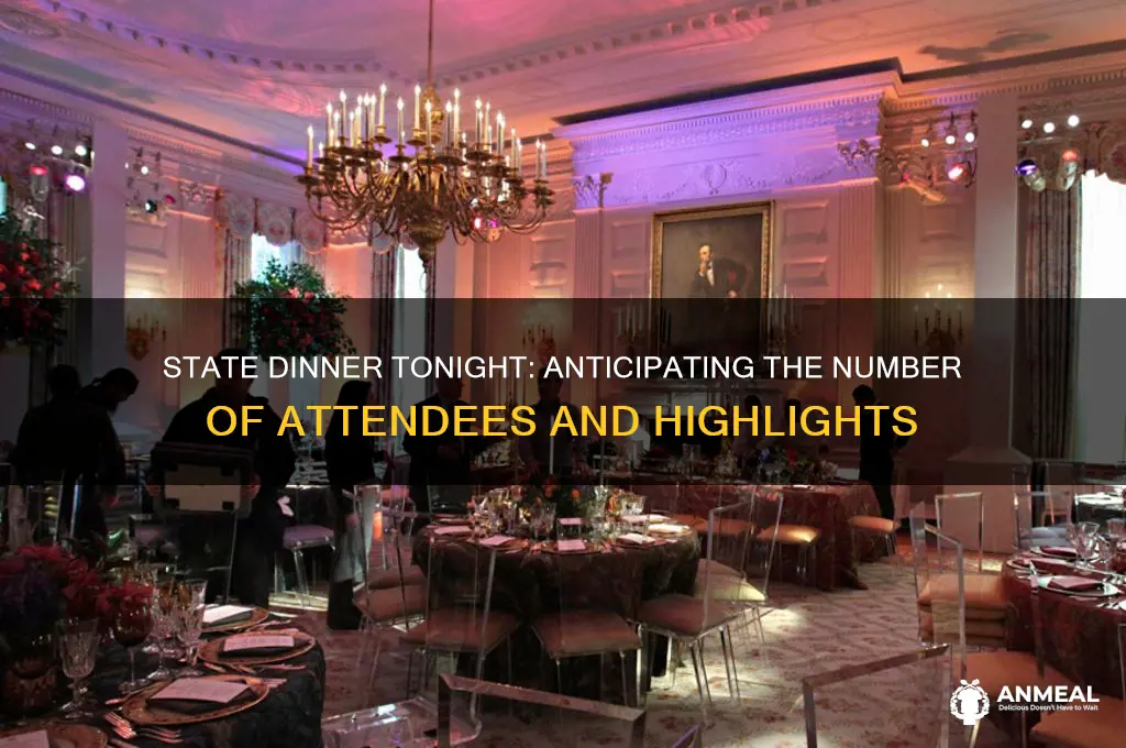 how many be will attend state dinner tonight