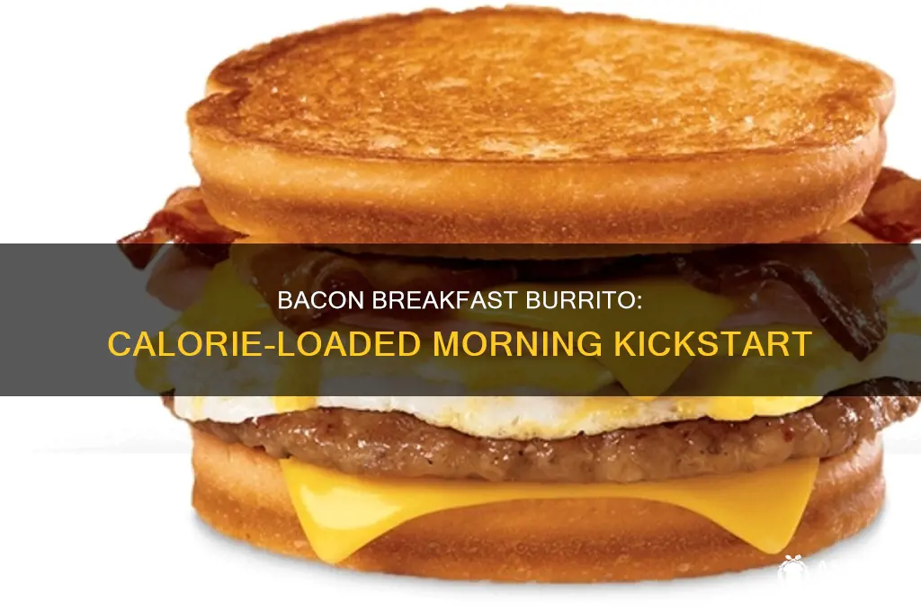 how many calories are in a bacon breakfast burrito