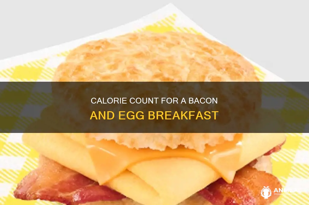how many calories are in a bacon egg breakfast