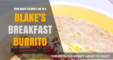 Blake's Breakfast Burrito: Calorie Breakdown