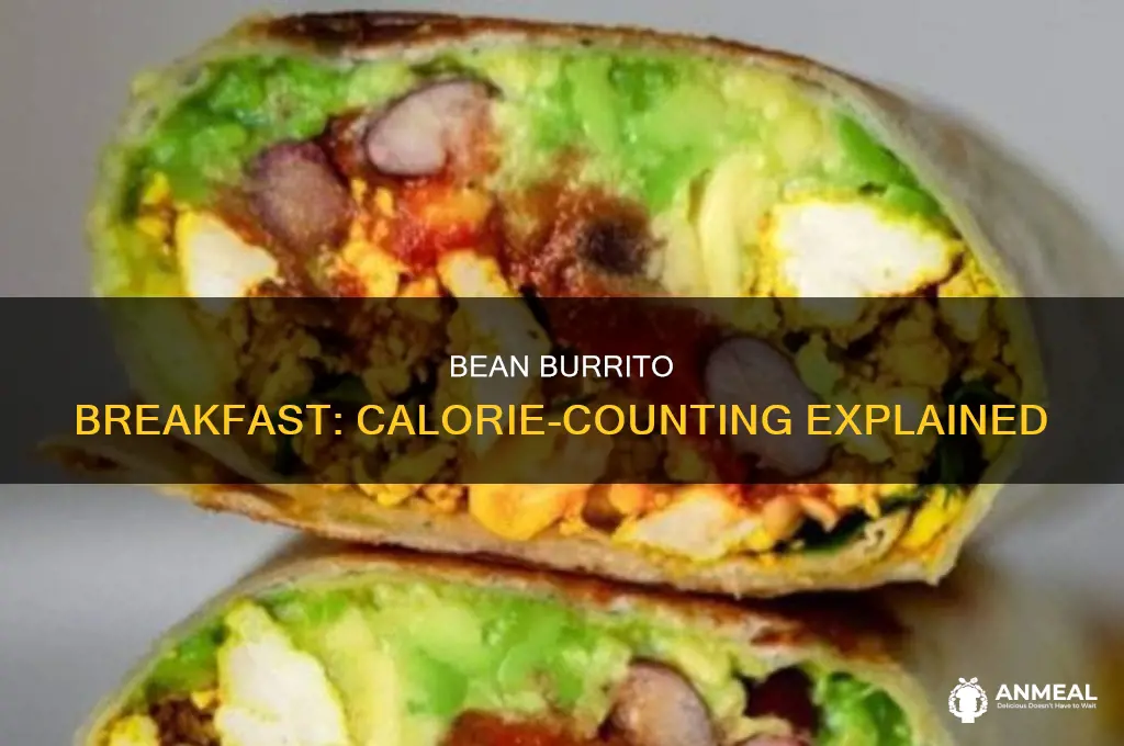 how many calories are in a breakfast bean burrito