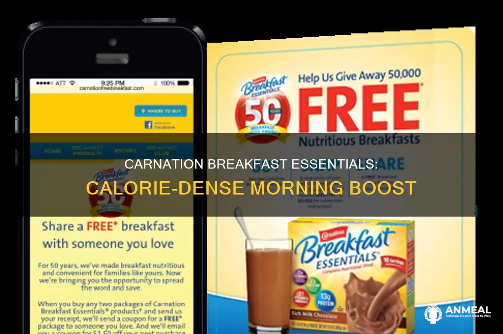 how many calories are in a carnation breakfast essentials