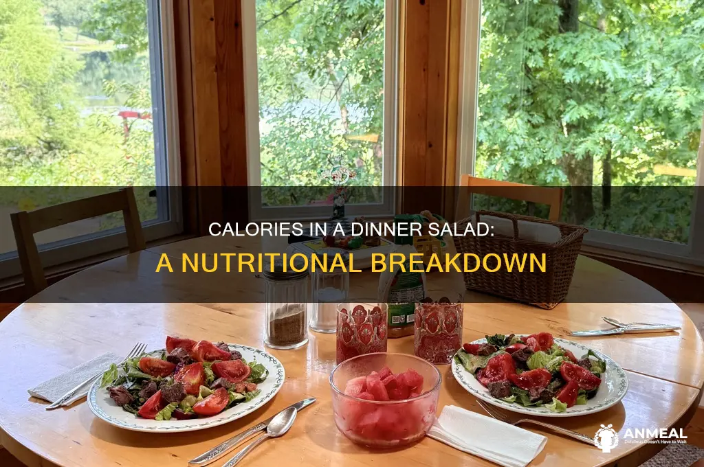how many calories are in a dinner salad