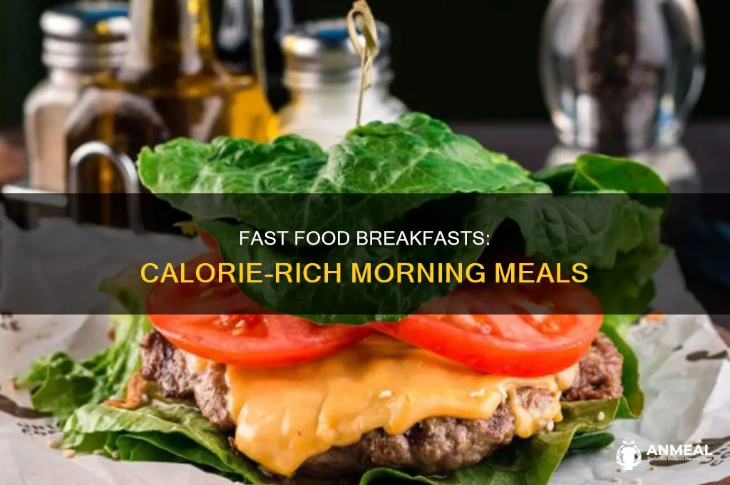 how many calories are in a fast food breakfast meal