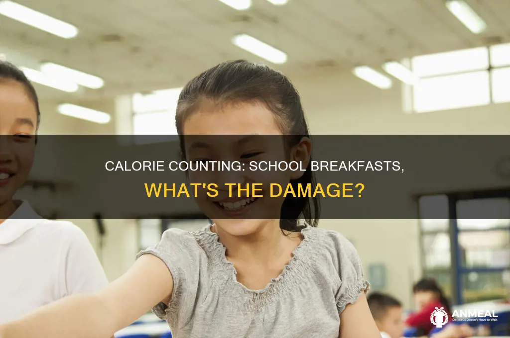 how many calories are in a high school breakfast