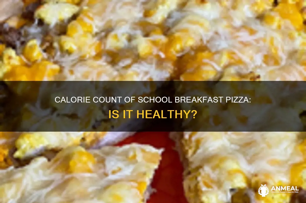 how many calories are in a school breakfast pizza
