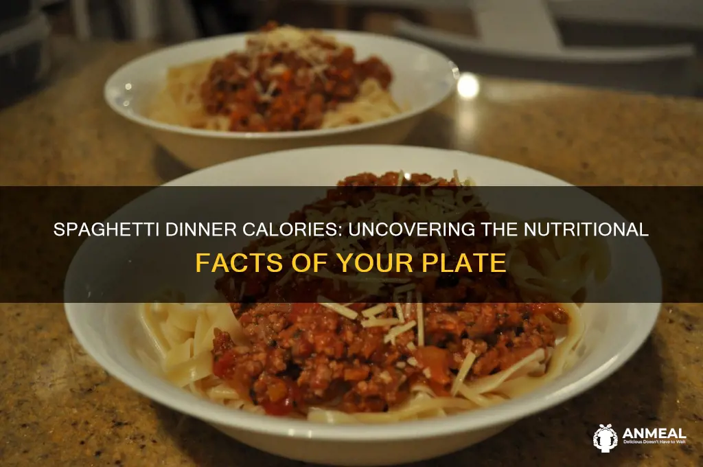 how many calories are in a spaghetti dinner