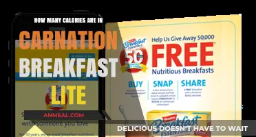 Carnation Breakfast Lite: Calorie Count and Nutrition Facts