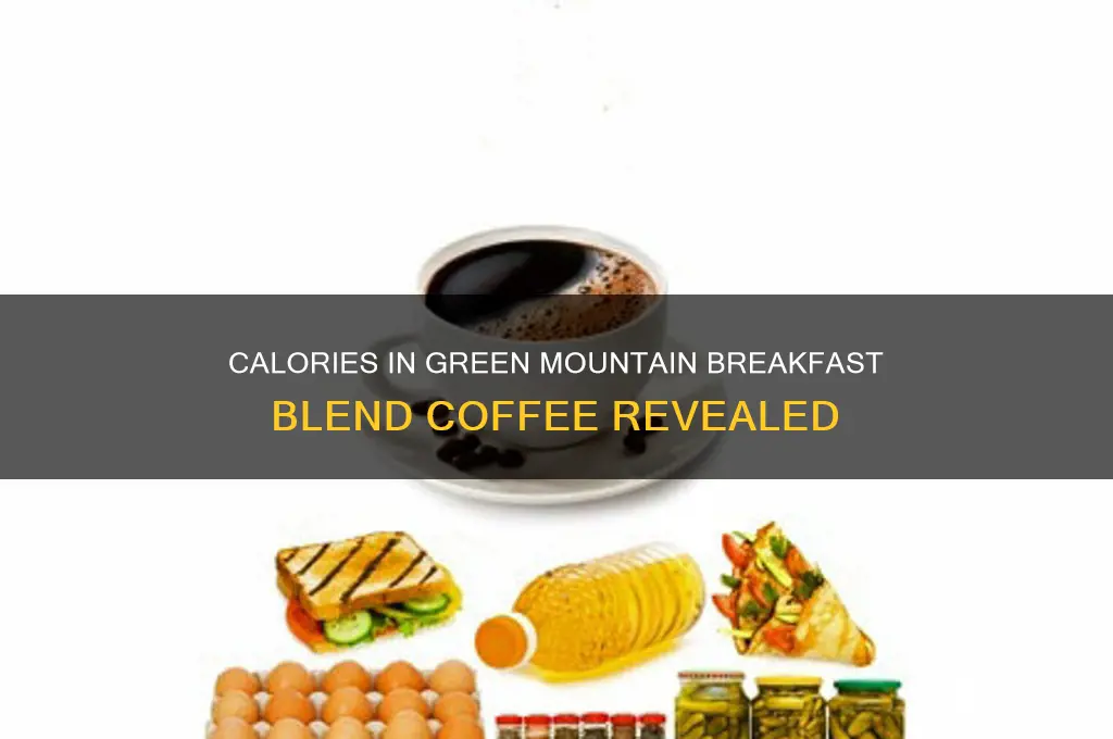 how many calories are in green mountain breakfast blend coffee