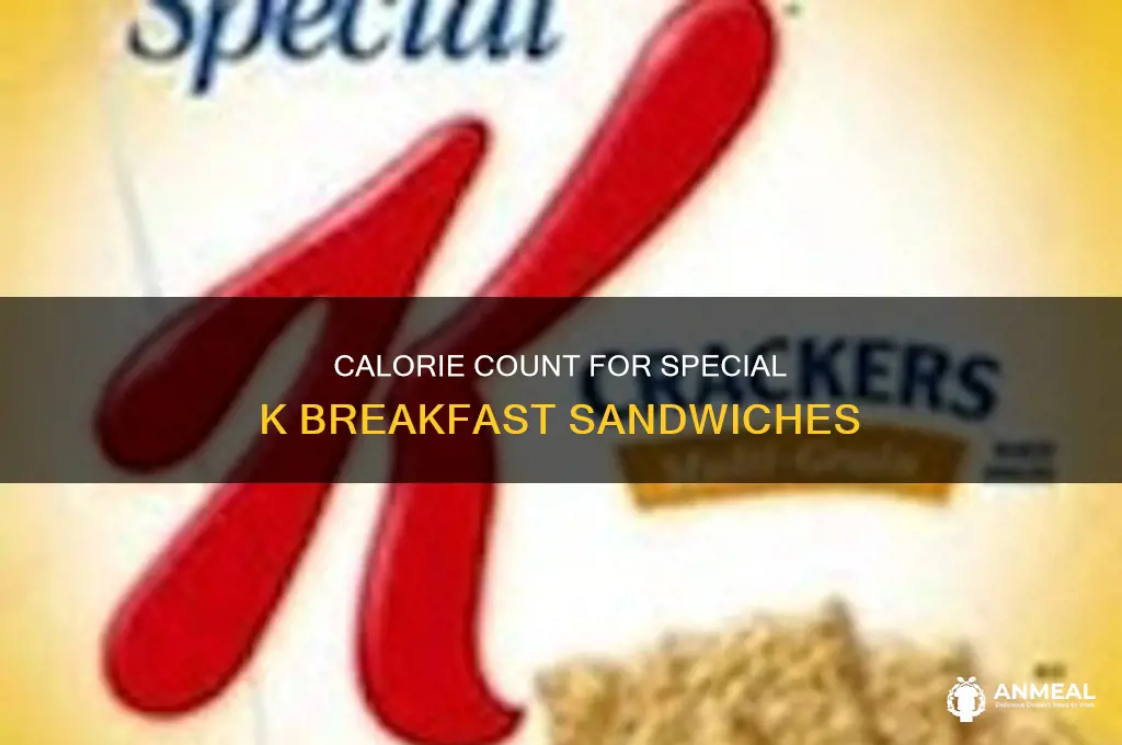how many calories are in special k breakfast sandwiches