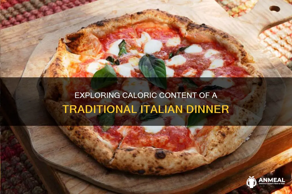 how many calories are in the average italian dinner
