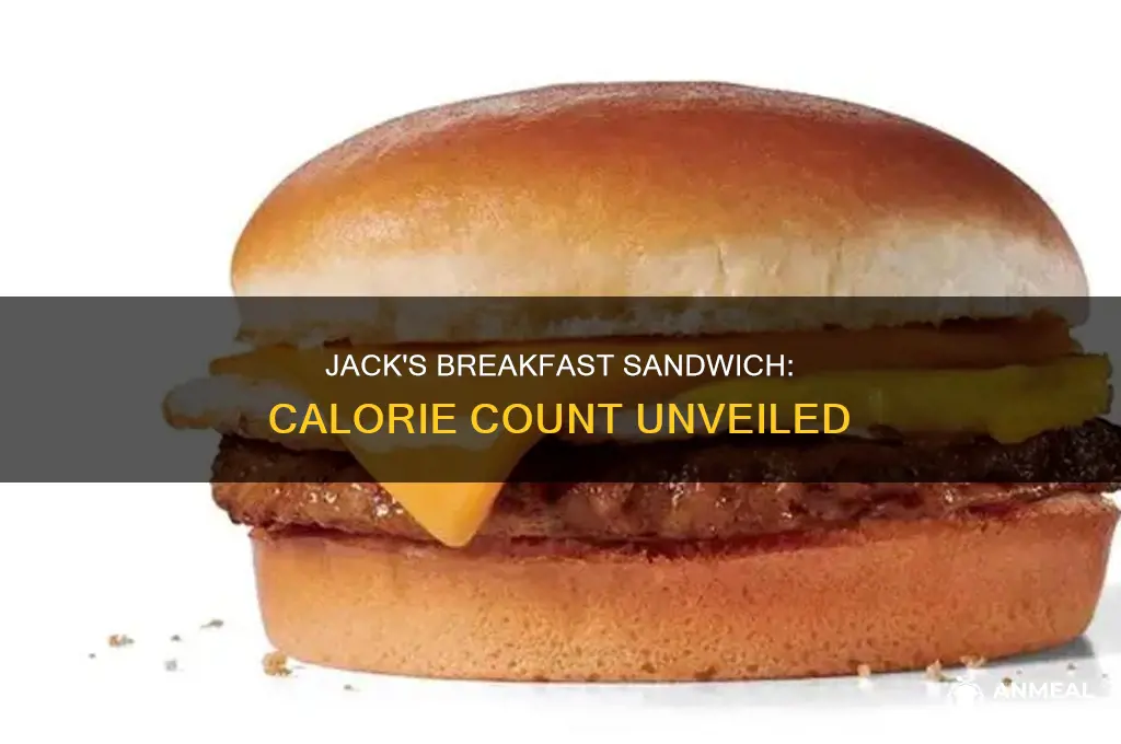 how many calories are there in a breakfast jack sandwich