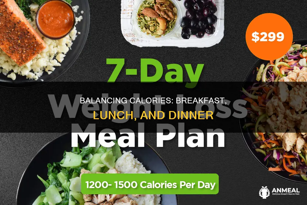 how many calories breakfast lunch dinner