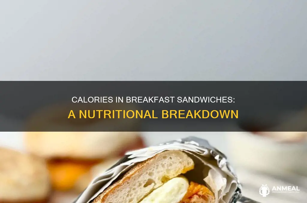 how many calories breakfast sandwich