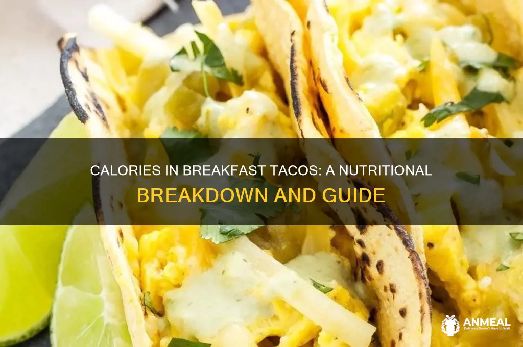how many calories breakfast taco