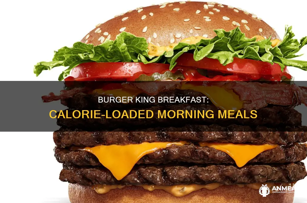 how many calories burger king breakfast