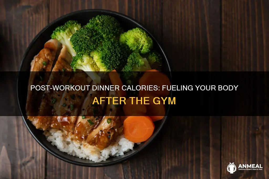how many calories dinner after gym