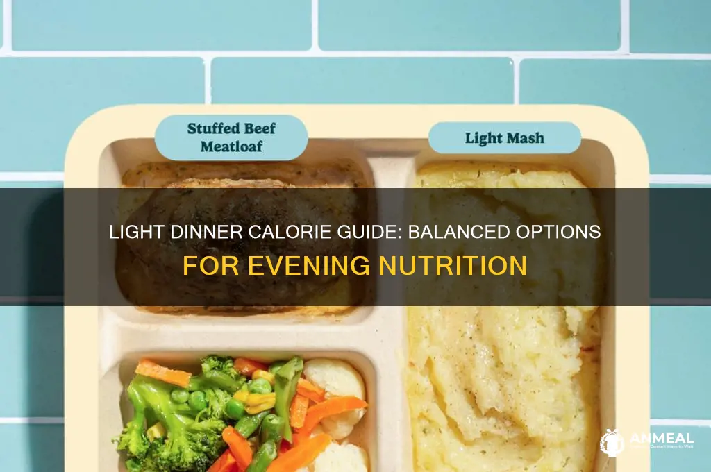 how many calories for a light dinner