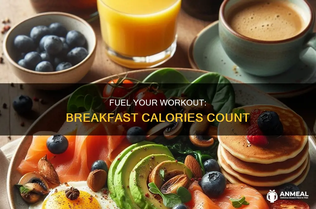 how many calories for breakfast before workout
