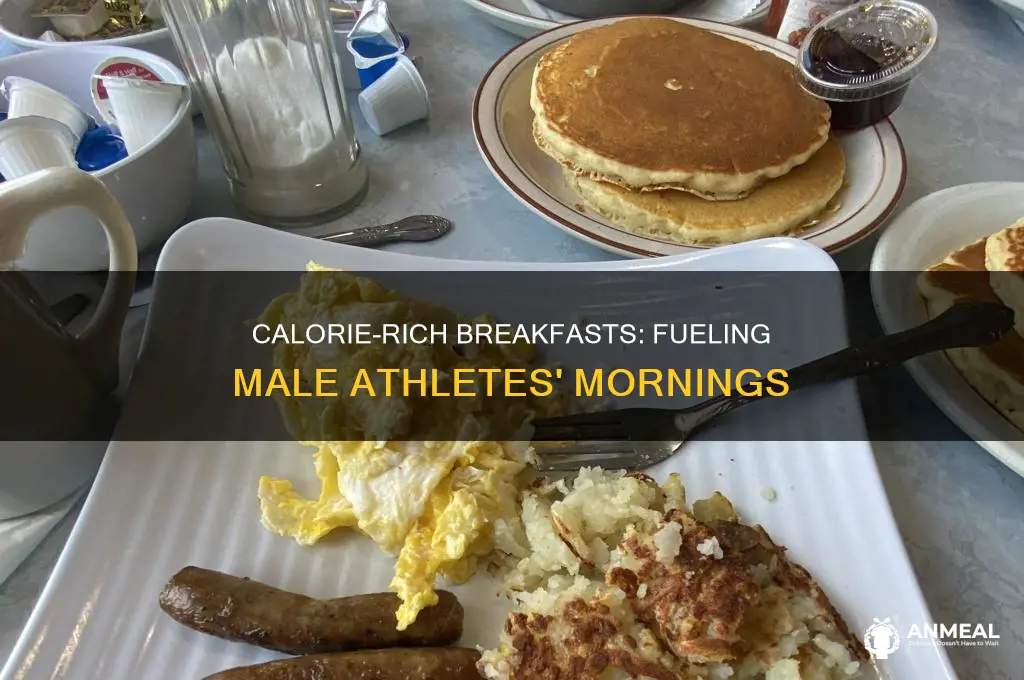 how many calories for breakfast male athlete