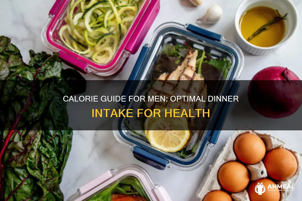 how many calories for dinner male