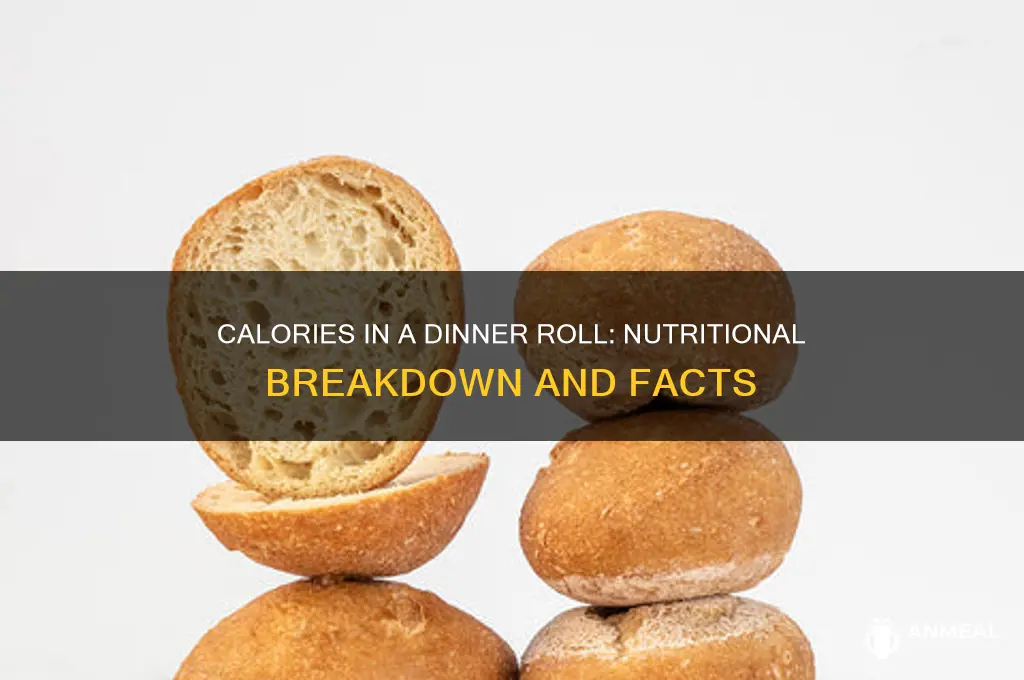 how many calories in 1 1 dinner roll