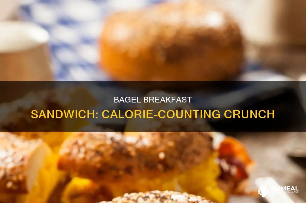 how many calories in a bagel breakfast sandwich