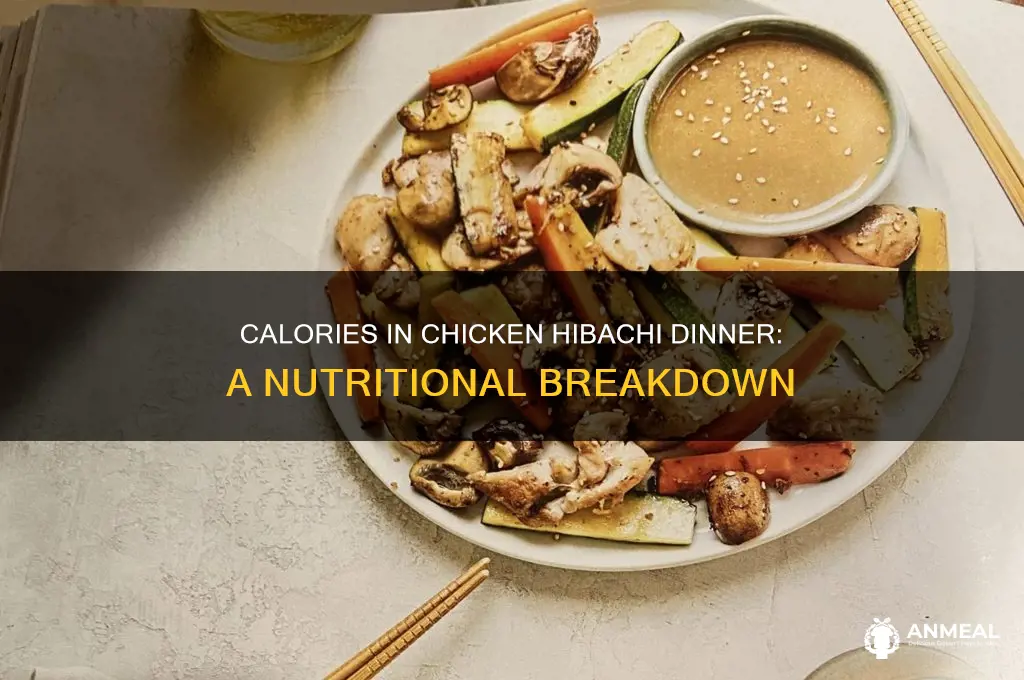 how many calories in a chicken hibachi dinner